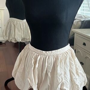 Zara Cream Mini Bubble Skirt